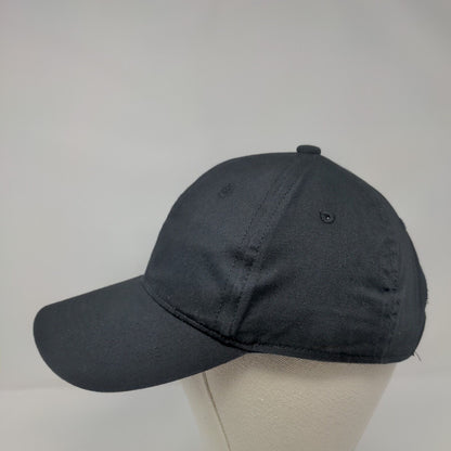George Strapback Hat Solid Black OSFA Adjustable Blank Vent Holes
