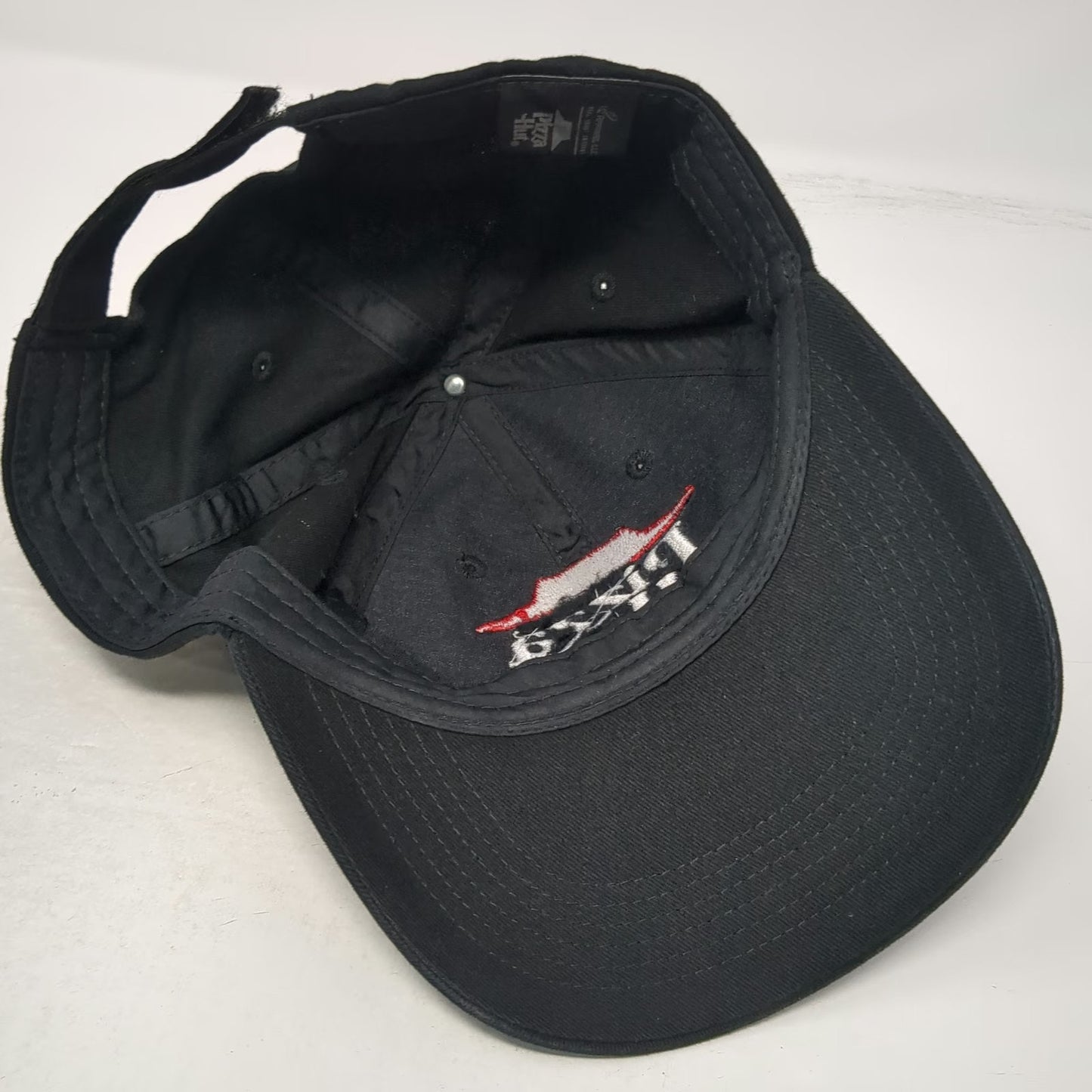 Pizza Hut Baseball Cap Black One Size Strapback Cotton Embroidered 6 Panel Hat
