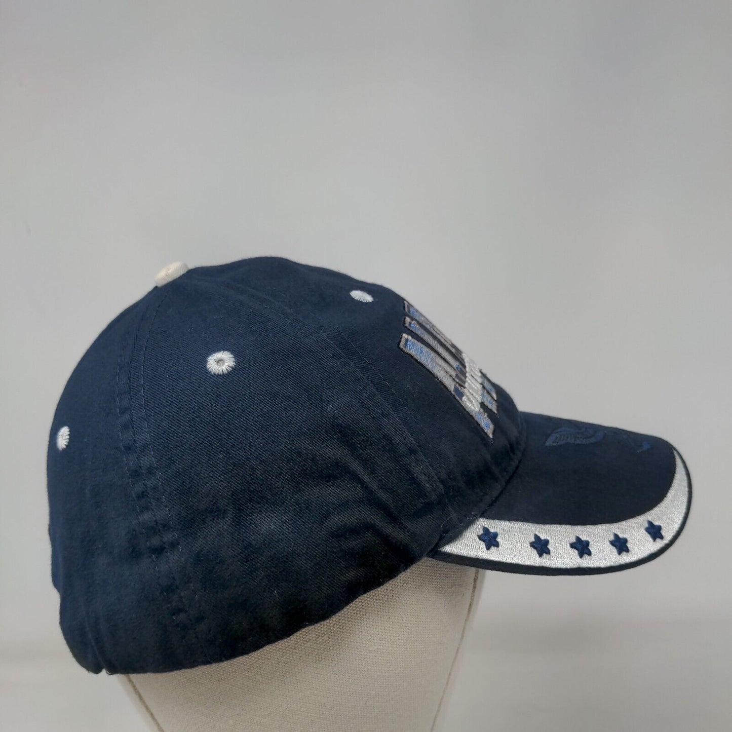 United States Navy Slideback Hat Blue OSFM Embroidered Eagle Crest