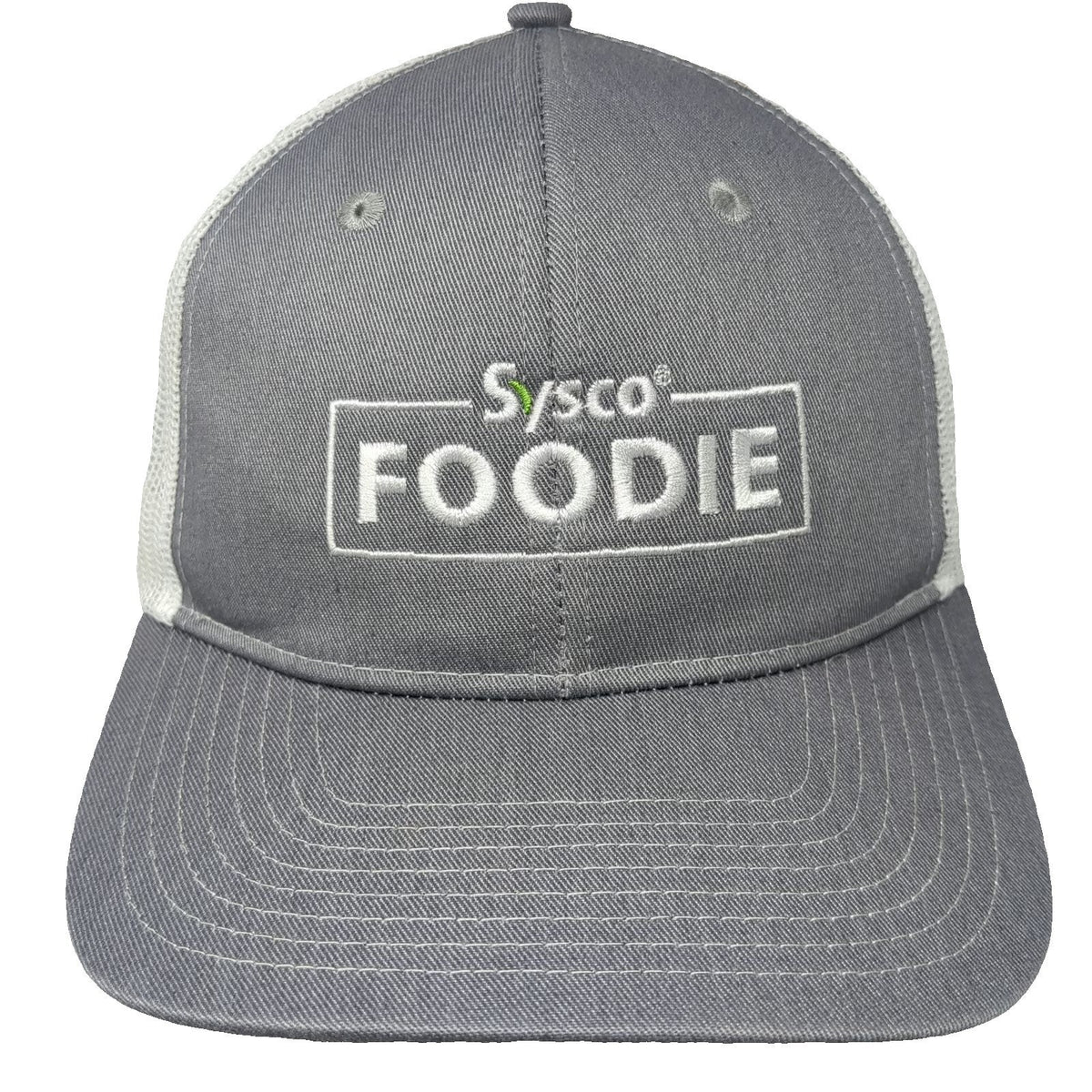 Port Authority Trucker Hat Gray One Size Mesh Back Snapback Sysco Foodie Logo
