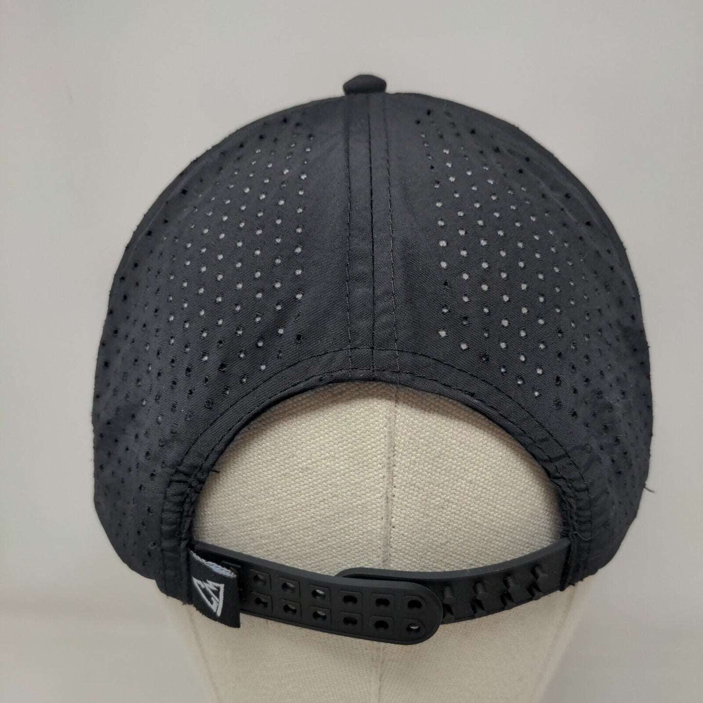 Chillmeister Snapback Hat Black OSFM Adjustable Breathable 6 Panel Nylon