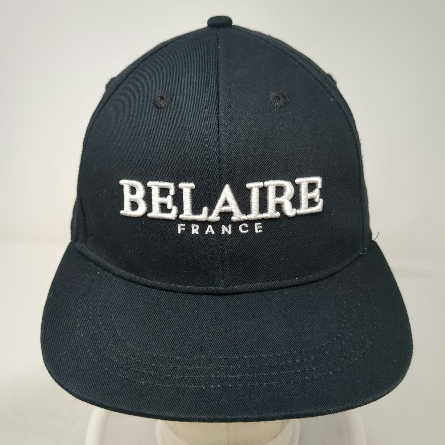 Luc Belaire Snapback Hat Black One Size Flat Brim France Embroidered Logo Wine