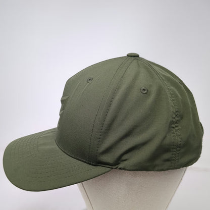 5 Panel Green Hat One Size Snapback Rubber Military Sergeant Chevron Tonal Logo