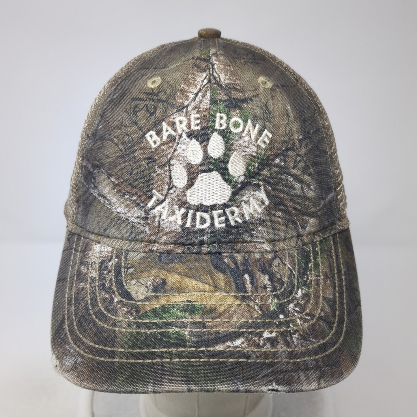 Bare Bone Taxidermy Snapback Trucker Hat Multi Camo One Size Mesh Back