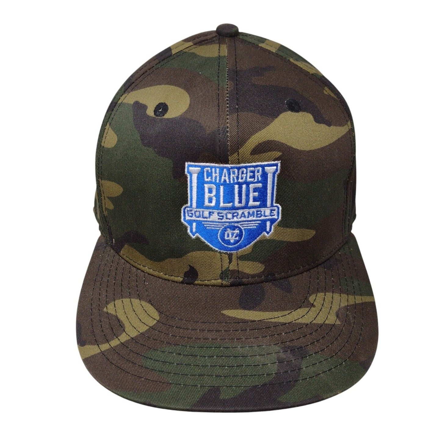Charger Blue Golf Scramble Snapback Hat Camouflage 58cm Adjustable Pins & Aces