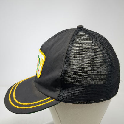 Black Trucker Hat Badminton Patch Snapback Mesh Green Underbrim Sport Vintage