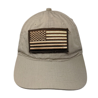 American Flag Lopez Strapback Hat Tan One Size Adjustable Patriotic Propper
