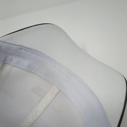 OGIO Strapback Hat White One Size Adjustable Vented Holes 6 Panel Polyester