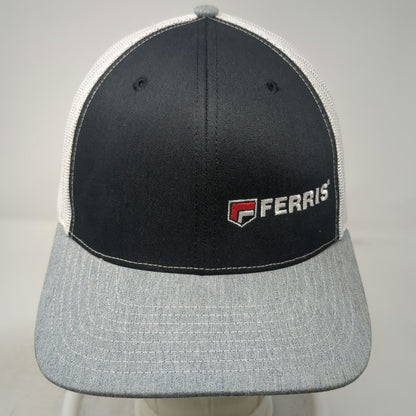Richardson Trucker Hat Black Gray White One Size Ferris Logo Mesh Back Snapback