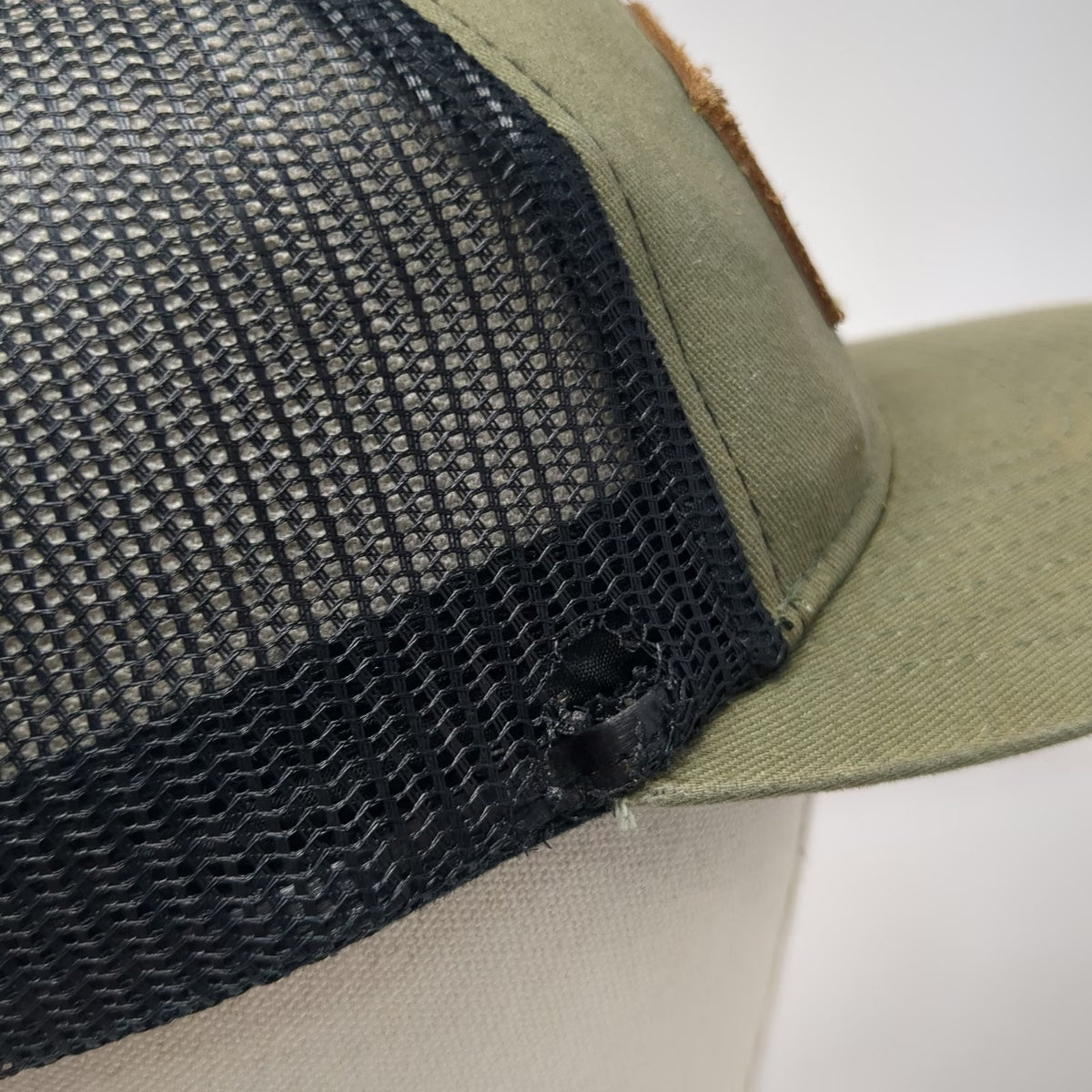 onX Hunt Green Trucker Hat One Size Black Mesh Snapback Leather Patch Topo Print