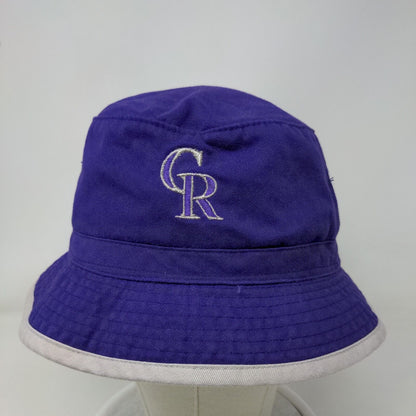 Colorado Rockies Twill Bucket Hat Purple OSFA Embroidered Genuine Merchandise