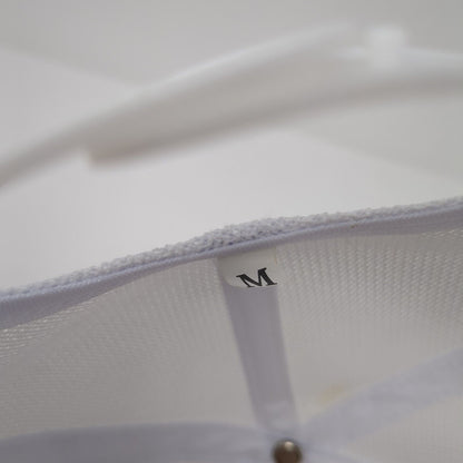 Unbranded Snapback Trucker Hat White Medium Adjustable Mesh Back 6 Panel Rope