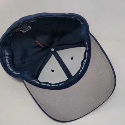 Flexfit Yupoong Fitted Hat Blue Small/Medium Solid Blank 6 Panel
