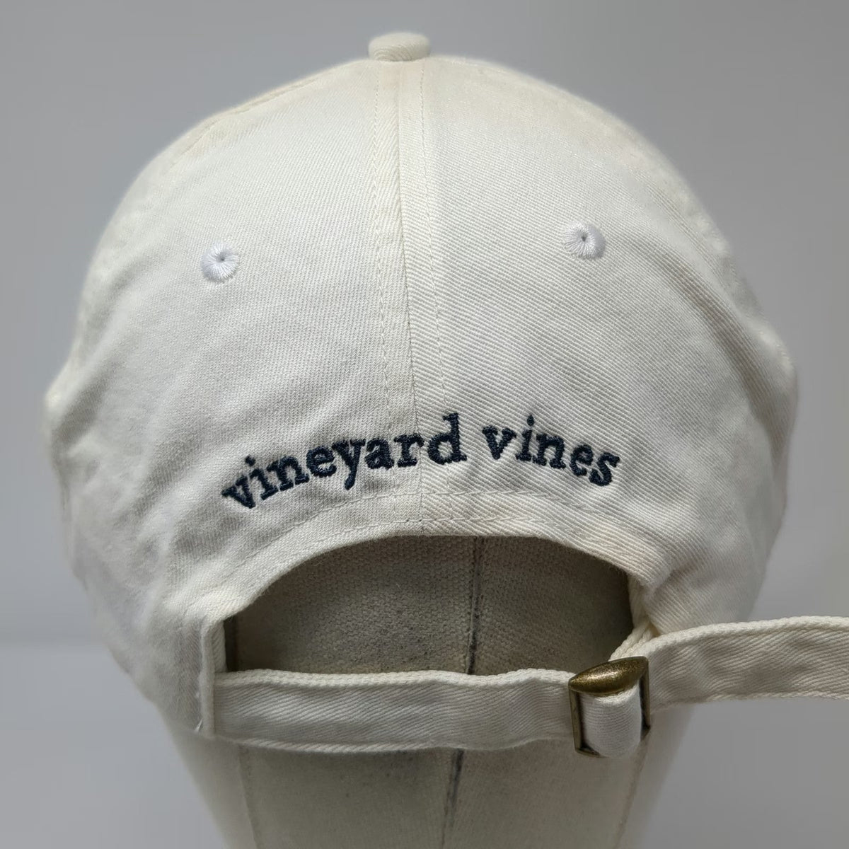 Vineyard Vines Baseball Cap White One Size Whale Logo Embroidered Slideback Hat
