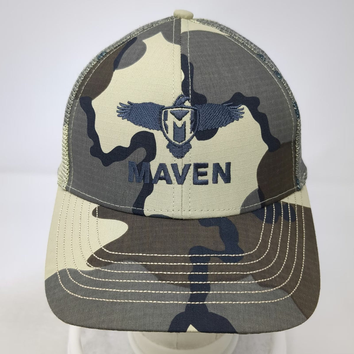 KUIU Baseball Cap Beige One Size Camo Maven Optics Mesh Strapback Hunting Hat