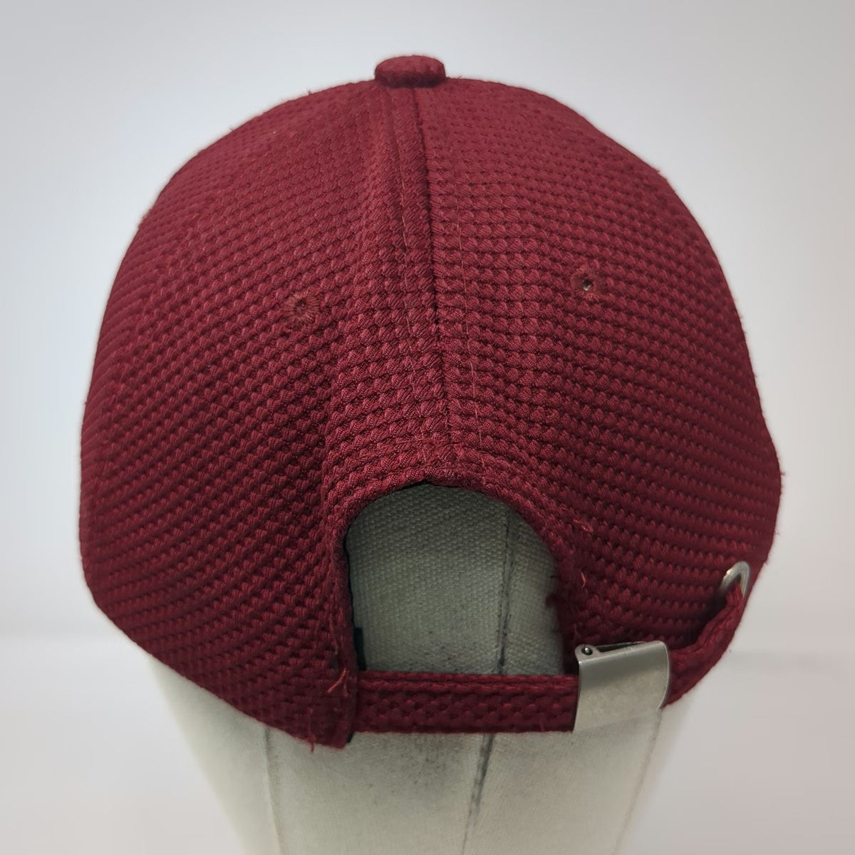 Champion Baseball Cap Red One Size Embroidered Logo Adjustable Hat Pique Mesh