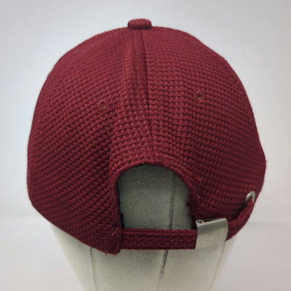 Champion Baseball Cap Red One Size Embroidered Logo Adjustable Hat Pique Mesh