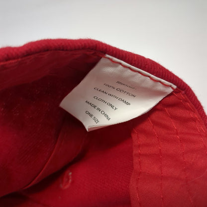 Five Guys Baseball Cap Red One Size Strapback Cotton Embroidered Logo Hat