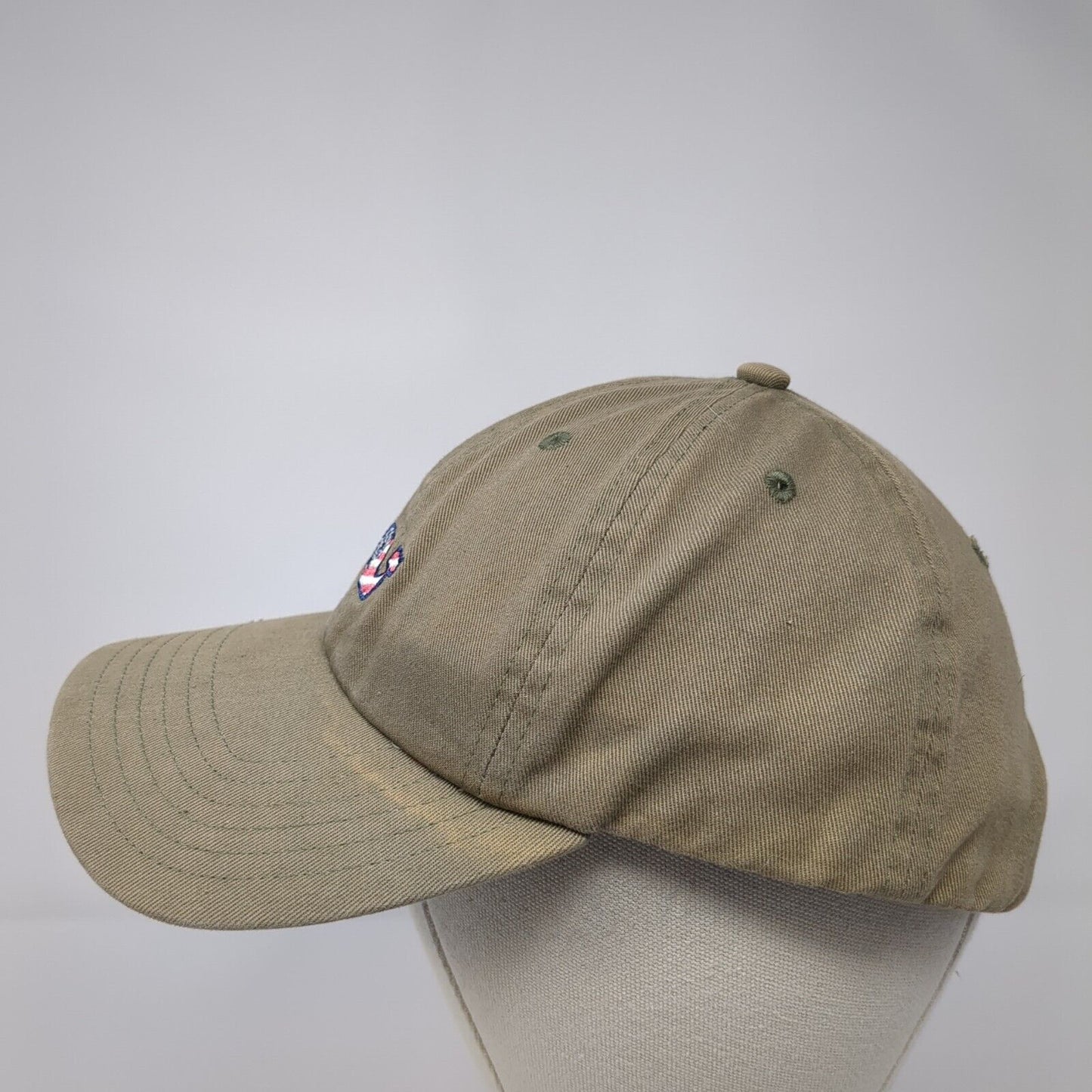 Vineyard Vines USA Flag Whale Slideback Hat Brown One Size Adjustable