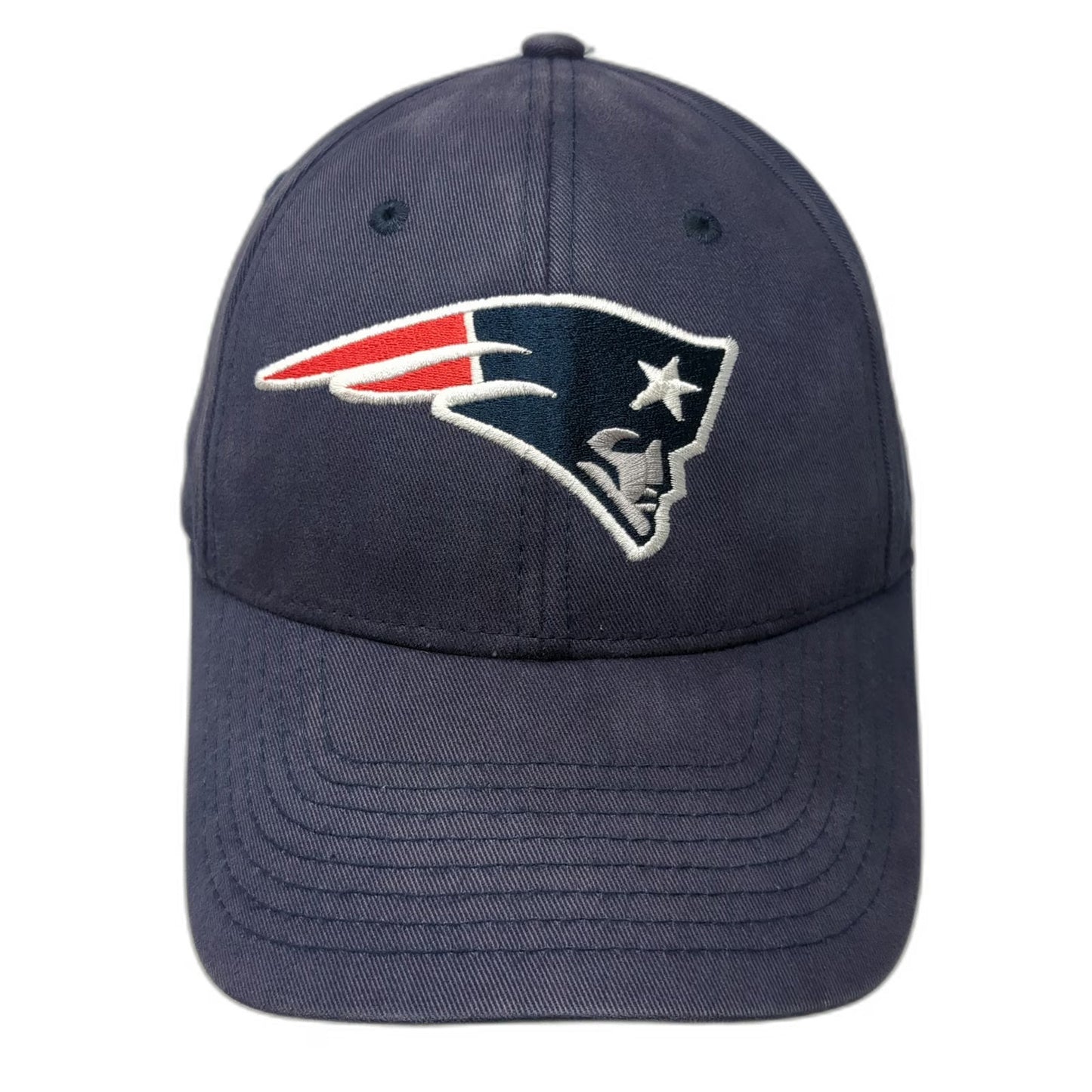 New England Patriots NFL Team Apparel Blue One Size Strapback Cap Hat Gray Brim