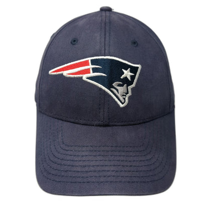 New England Patriots NFL Team Apparel Blue One Size Strapback Cap Hat Gray Brim