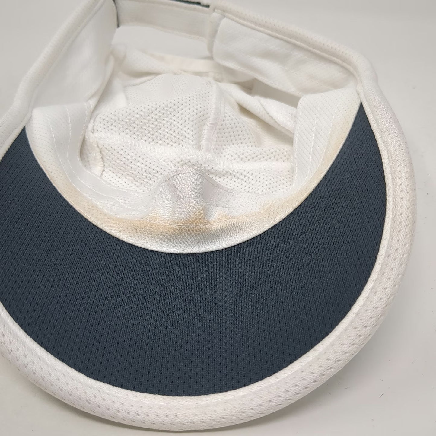 Brooks 5 Panel White One Size Mesh Strapback Running Trail Mountain Hiking Hat