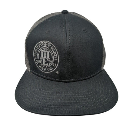 Mother Earth Brew Co. Snapback Trucker Hat Black One Size Mesh Back
