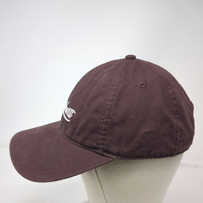 Carhartt Baseball Cap Red One Size Script Logo Canvas Slideback Workwear Hat