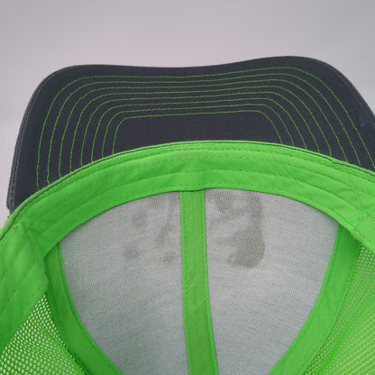 Lifeways Leather Patch Snapback Trucker Hat Multi One Size Mesh Back