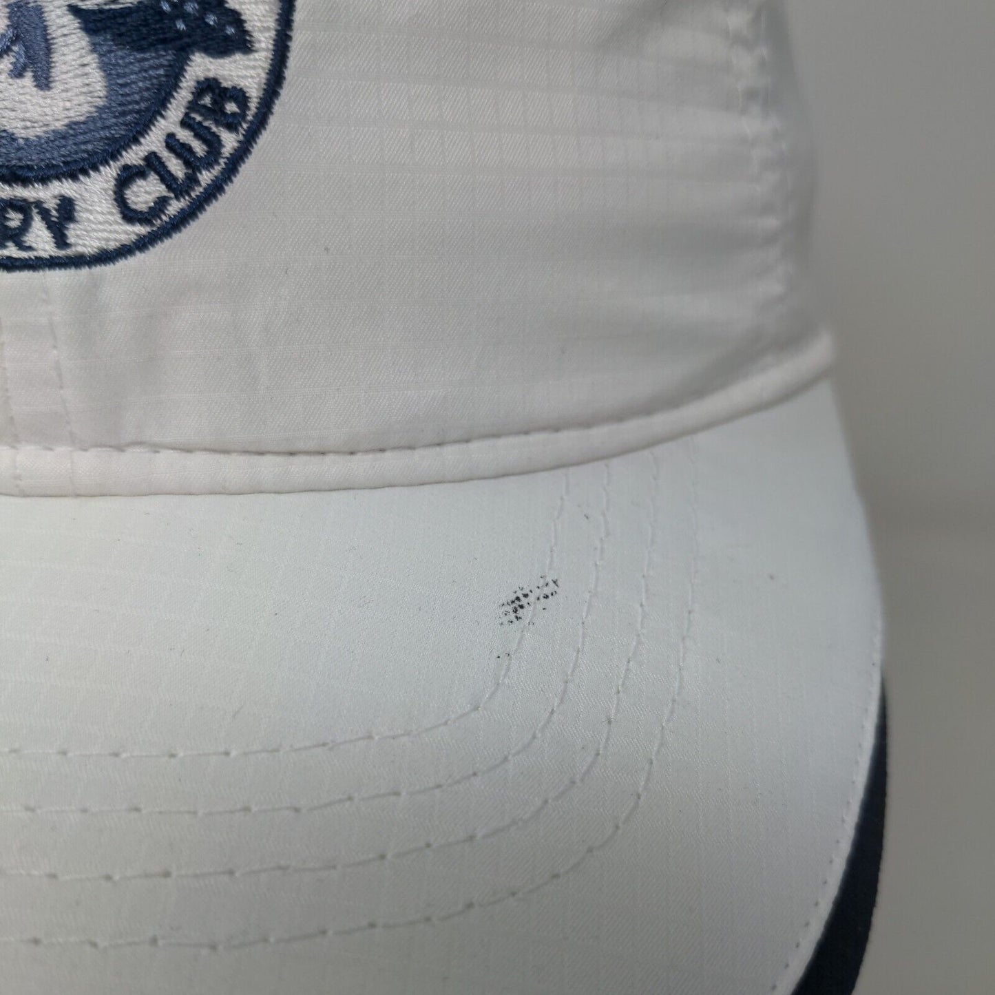 Kate Lord Women's Strapback Hat White Adjustable Mallory Hill Country Club Logo