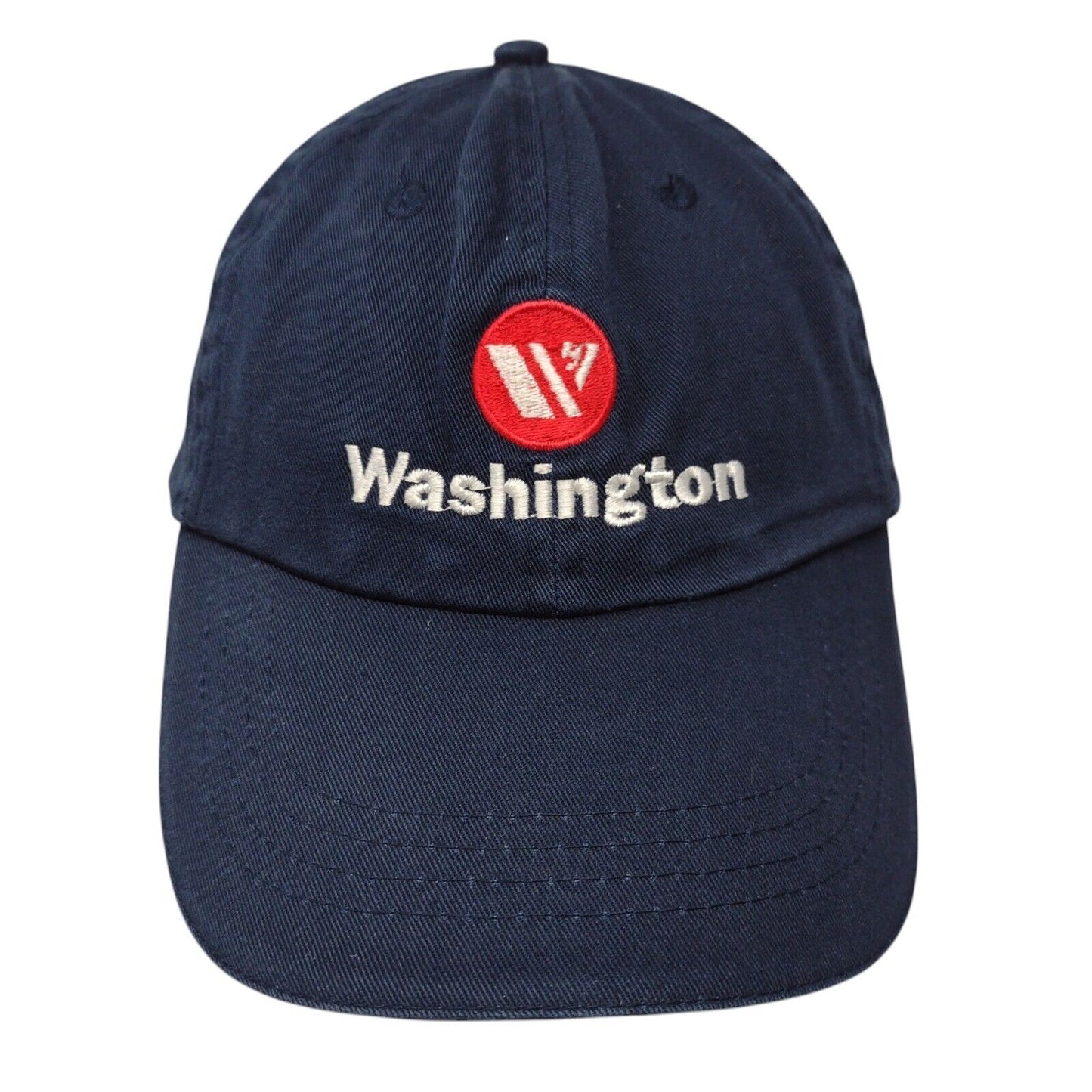 Washington Slideback Hat Blue OSFA Adjustable Embroidered Fahrenheit Cotton