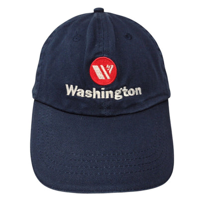 Washington Slideback Hat Blue OSFA Adjustable Embroidered Fahrenheit Cotton