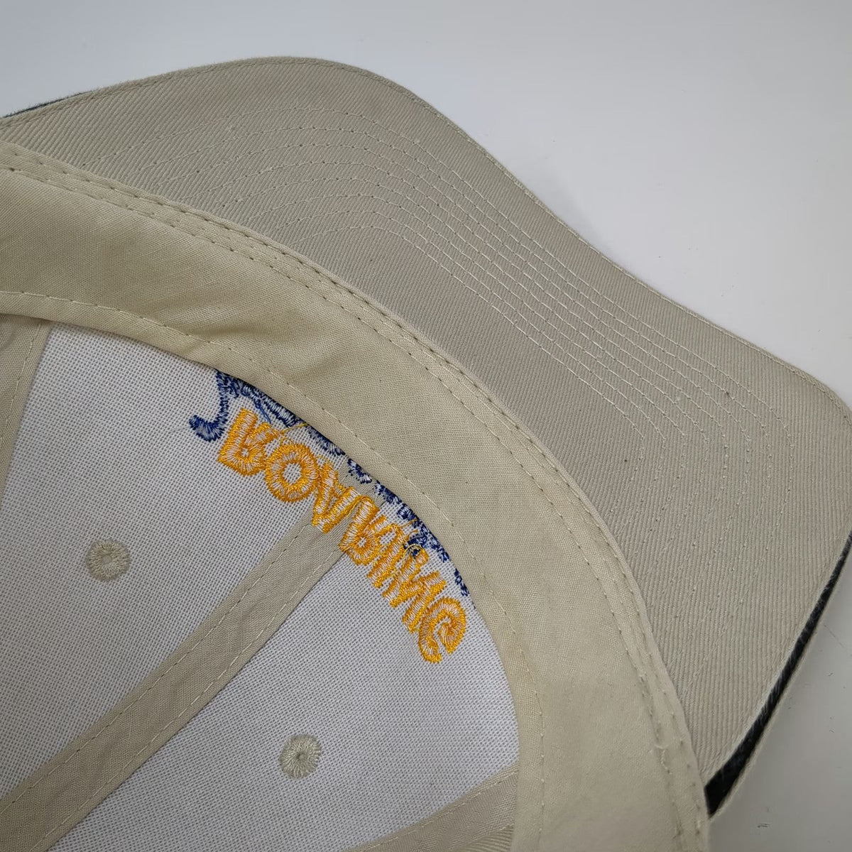 Port & Company Baseball Cap Beige Blue Yellow One Size Strapback Water Park Hat