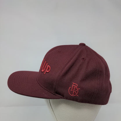 Man Up Snapback Hat Red One Size Adjustable Embroidered The Classics Yupoong