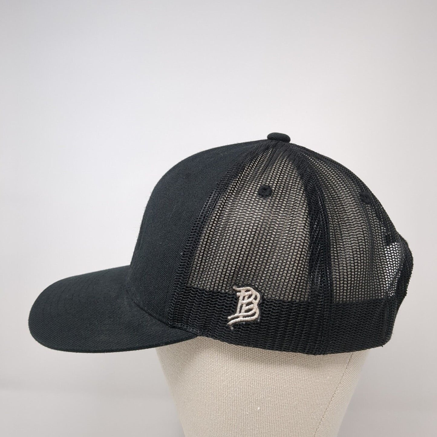 Branded Bills Snapback Trucker Hat Black One Size Mesh Back Blank
