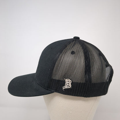 Branded Bills Snapback Trucker Hat Black One Size Mesh Back Blank