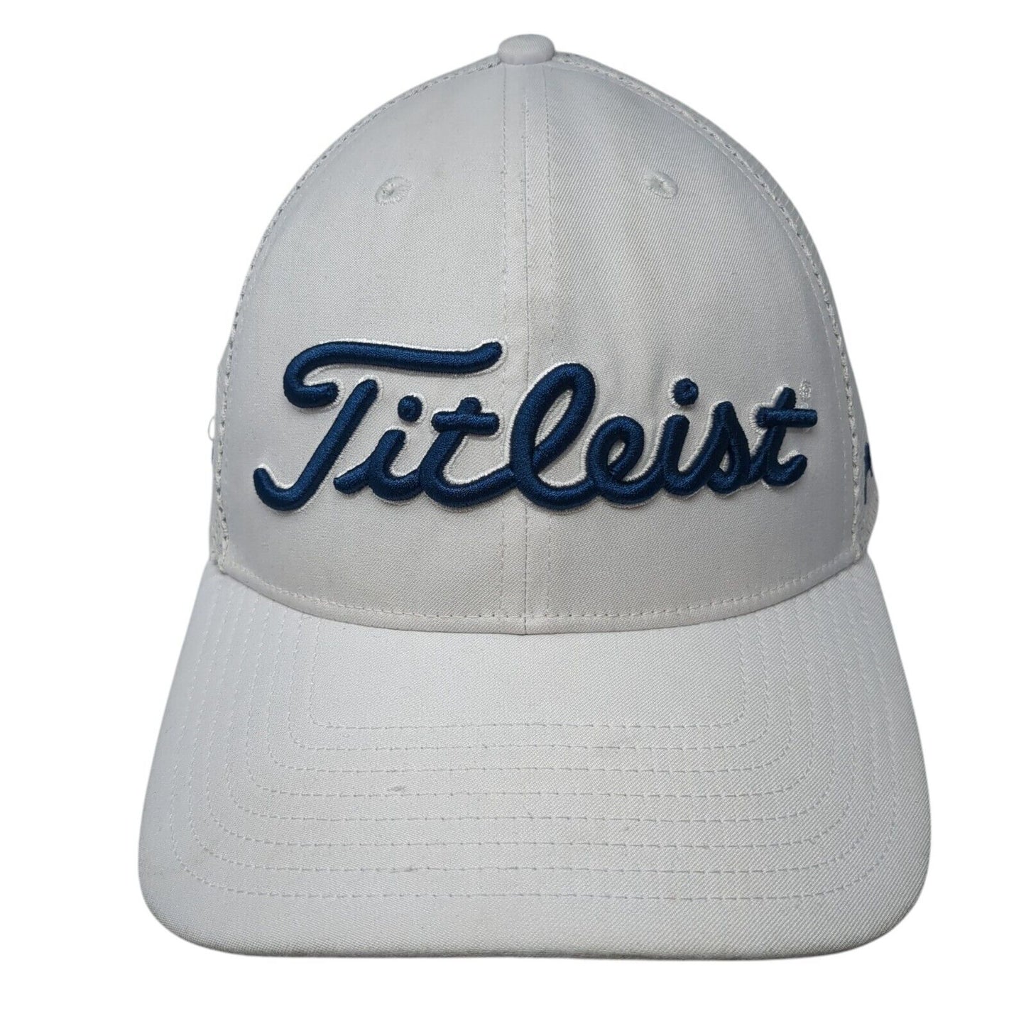 Titleist FJ PRO V1 Snapback Golf Trucker Hat White One Size Adjustable Mesh Back