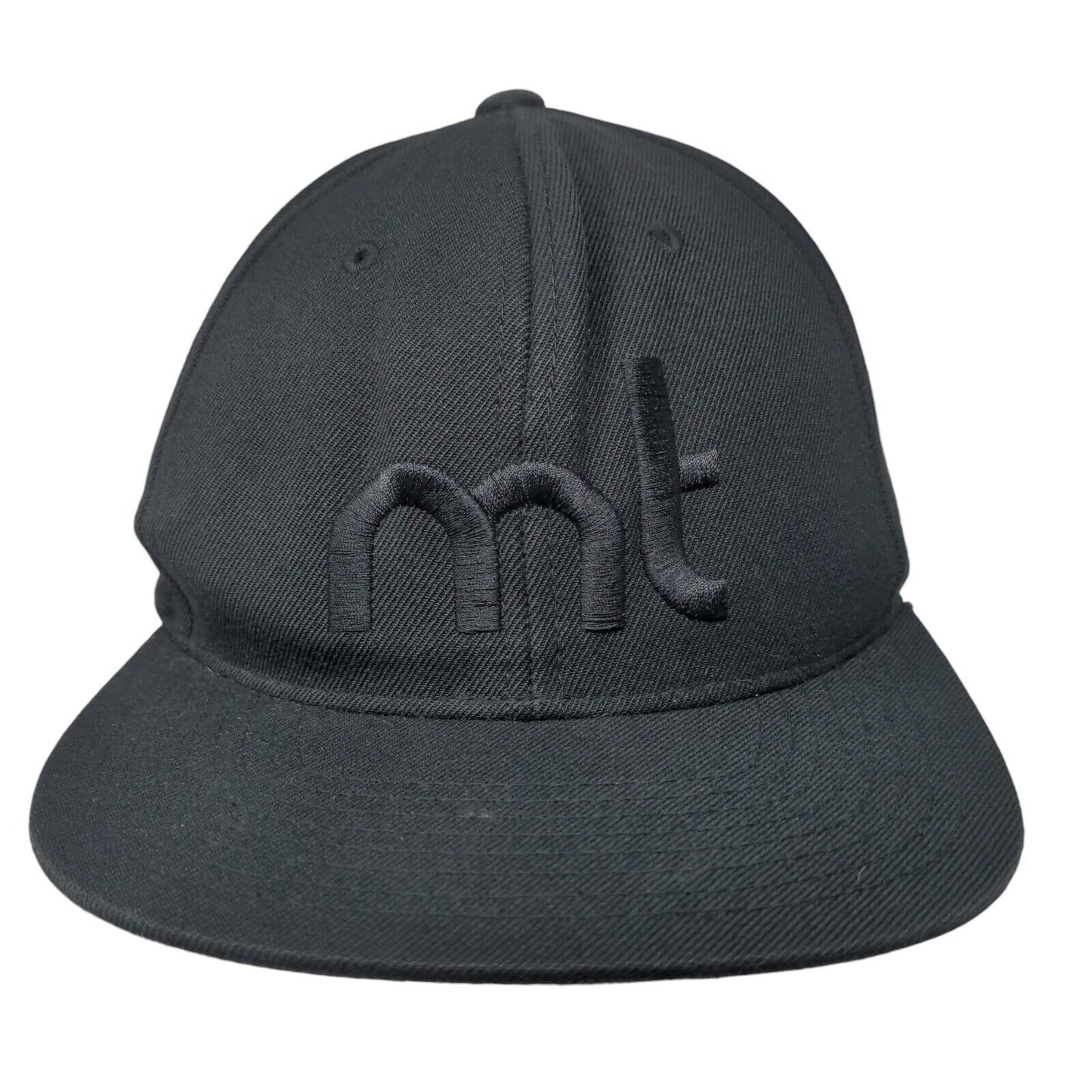 MT Logo Snapback Hat Black One Size Embroidered The Classics Yupoong