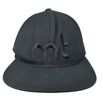 MT Logo Snapback Hat Black One Size Embroidered The Classics Yupoong