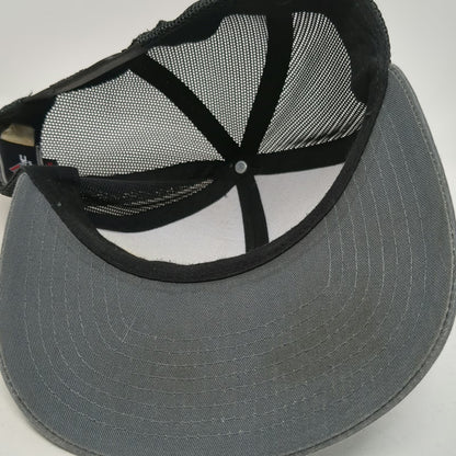 Pacific Headwear Trucker Hat Gray Black One Size DK Constructors Mesh Snapback