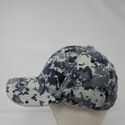 US Air Force Strapback Hat Camouflage OSFA Adjustable Embroidered 6 Panel
