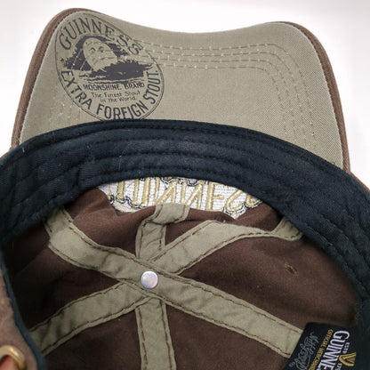 Guinness Slideback Hat Brown One Size Adjustable Embroidered 6 Panel Cotton