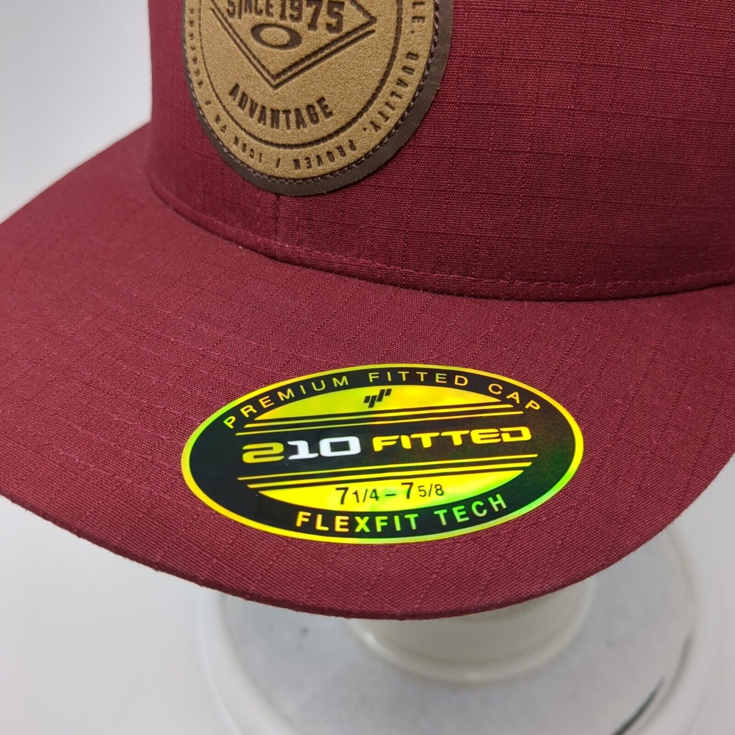 An Unfair Advantage Fitted Hat Red 7 1/4-7 5/8 Flexfit Oakley W/Tags