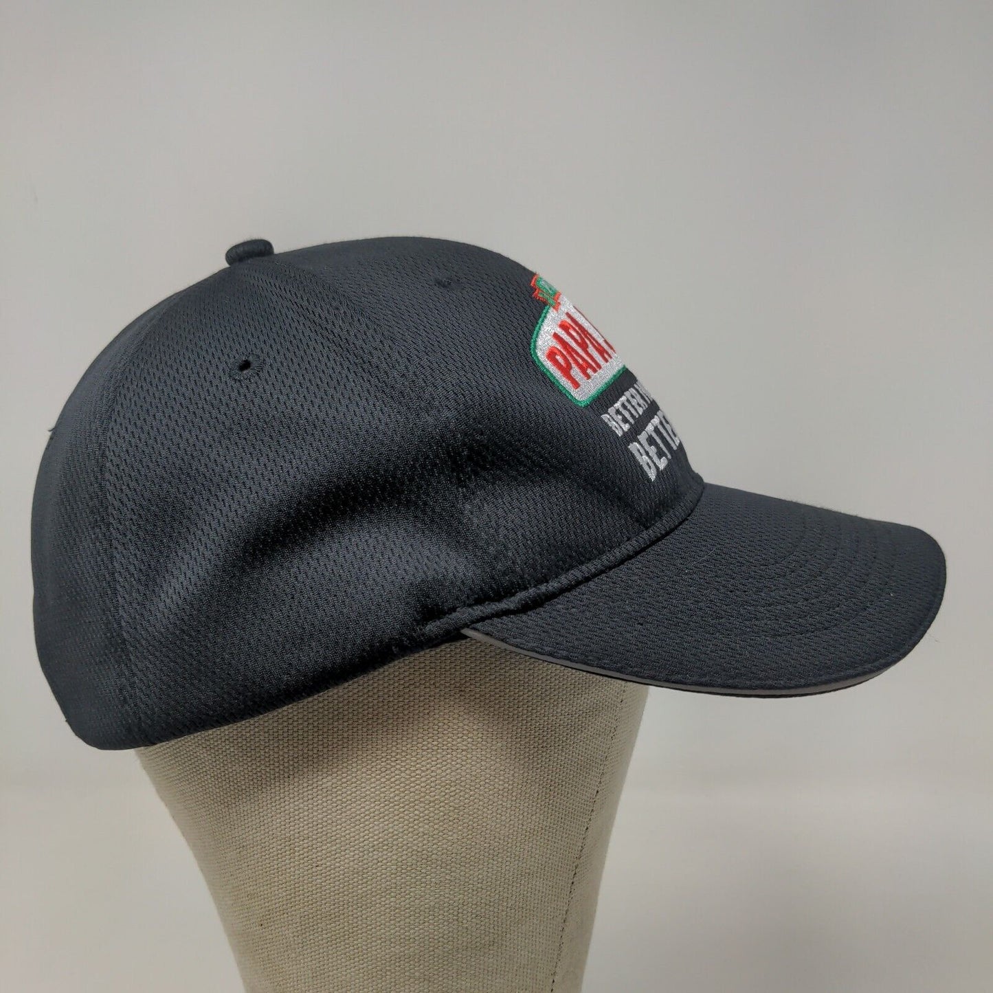 Papa John's Men's Strapback Hat Black Adjustable Embroidered Logo Employee