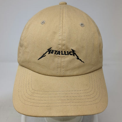 Metallica Music Band Logo Baseball Cap Beige One Size Adjustable Slideback Hat
