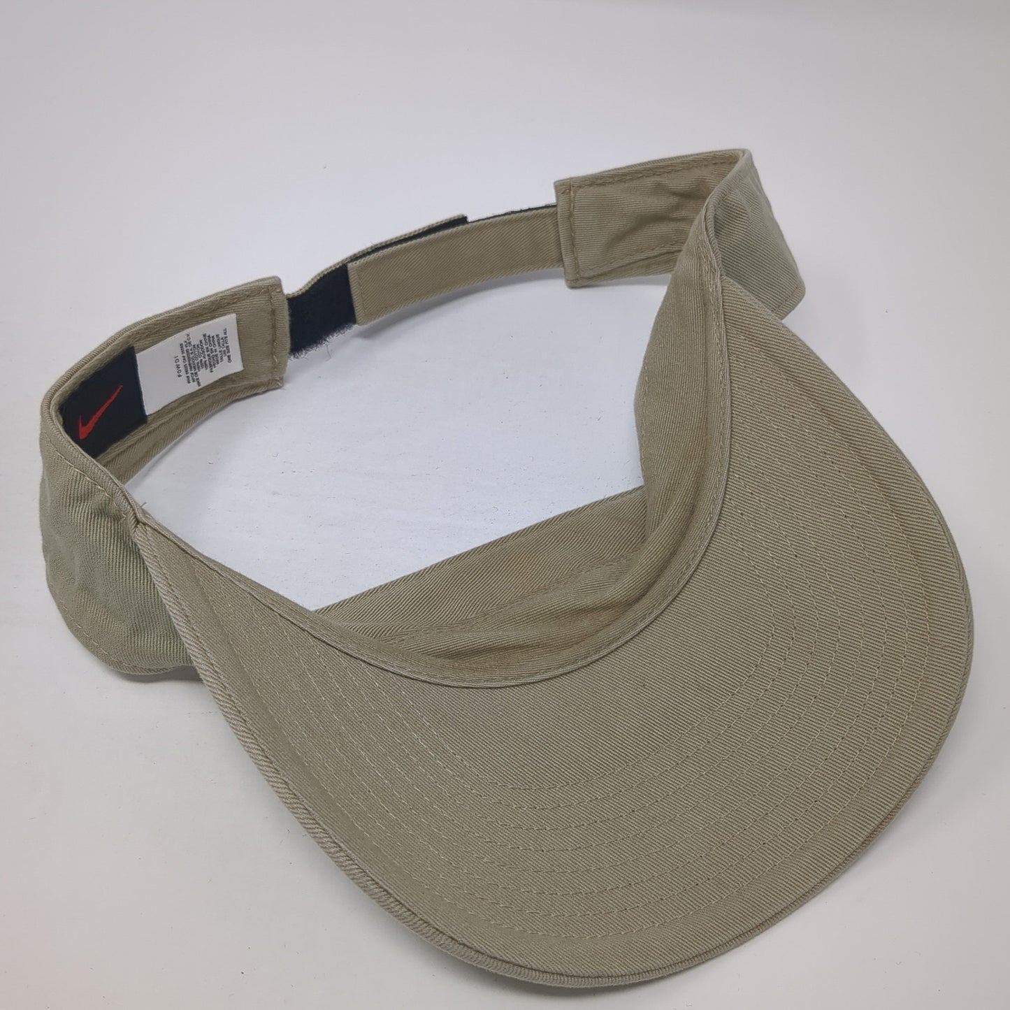 Nike Swoosh Just Do It Strapback Visor Hat Brown One Size Adjustable