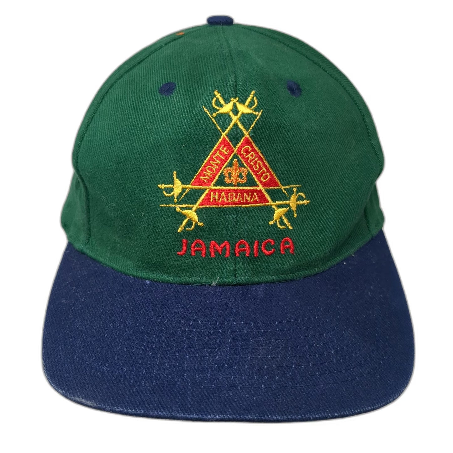5 Panel Green Blue One Size Jamaica Montecristo Cigar Habana Embroidered Hat