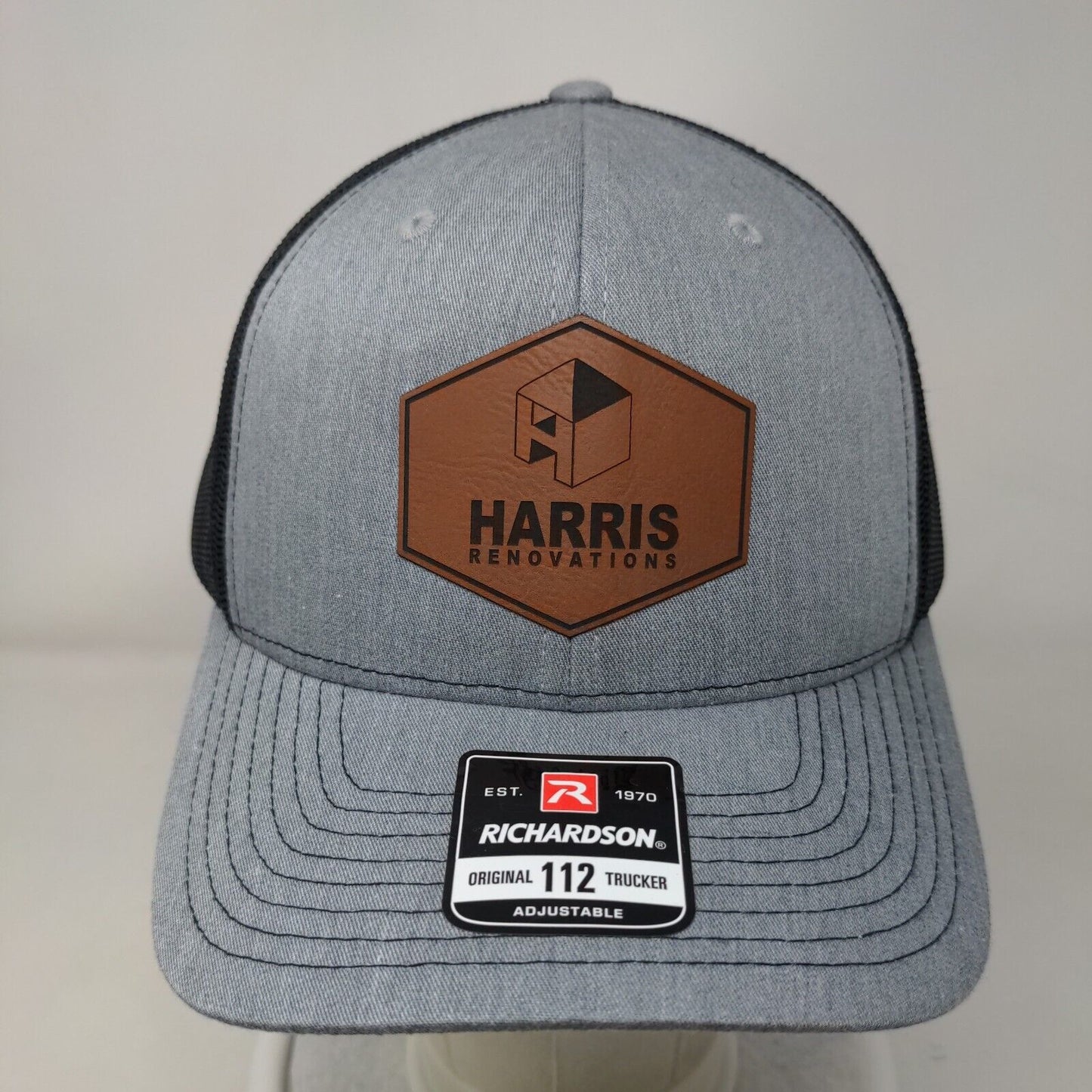 Harris Renovations Snapback Trucker Hat Gray One Size Mesh Back Richardson