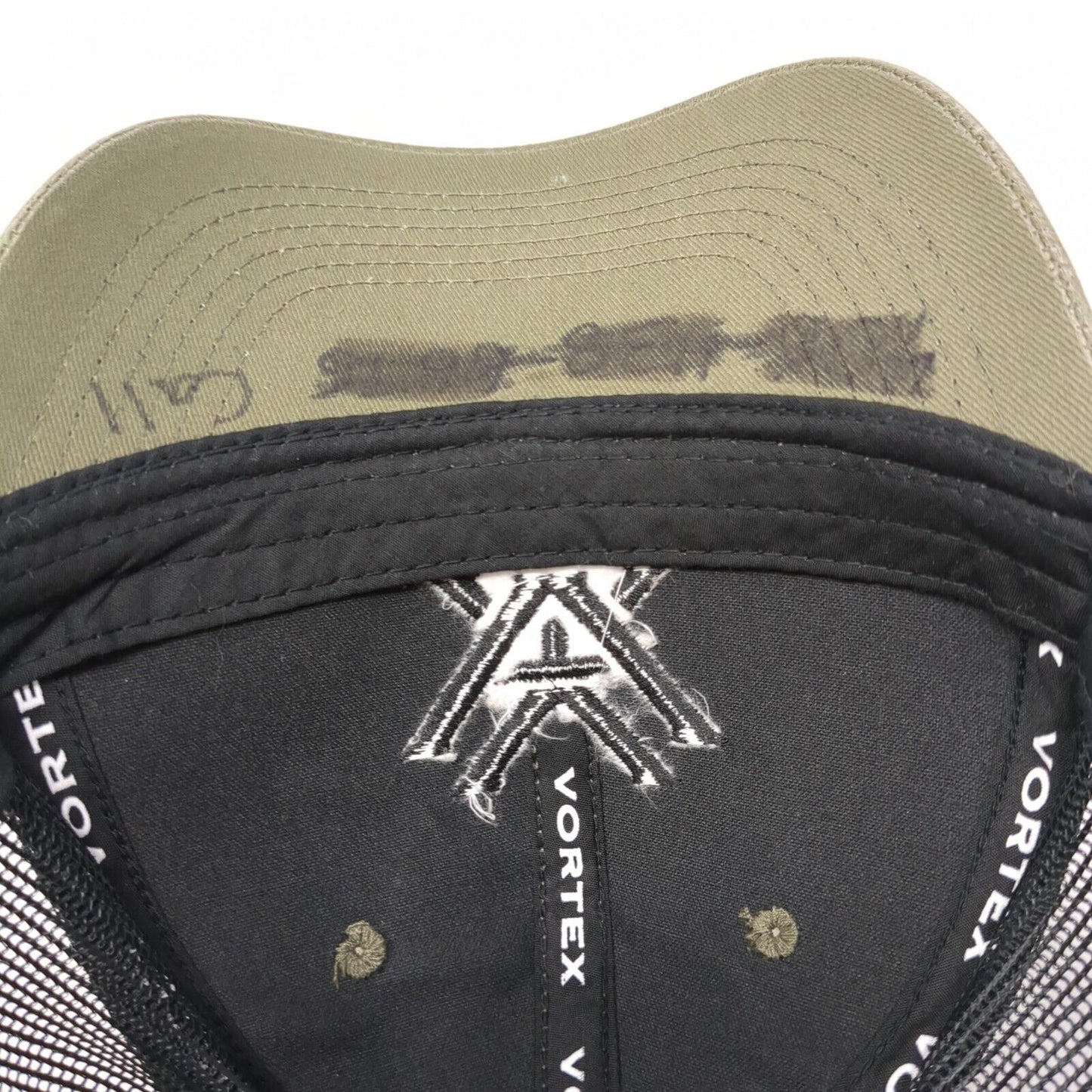 Vortex Snapback Trucker Hat Green One Size Adjustable Mesh Back 6 Panel