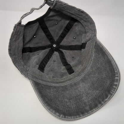 Unbranded Slideback Hat Gray Black Soot One Size Adjustable Solid Blank